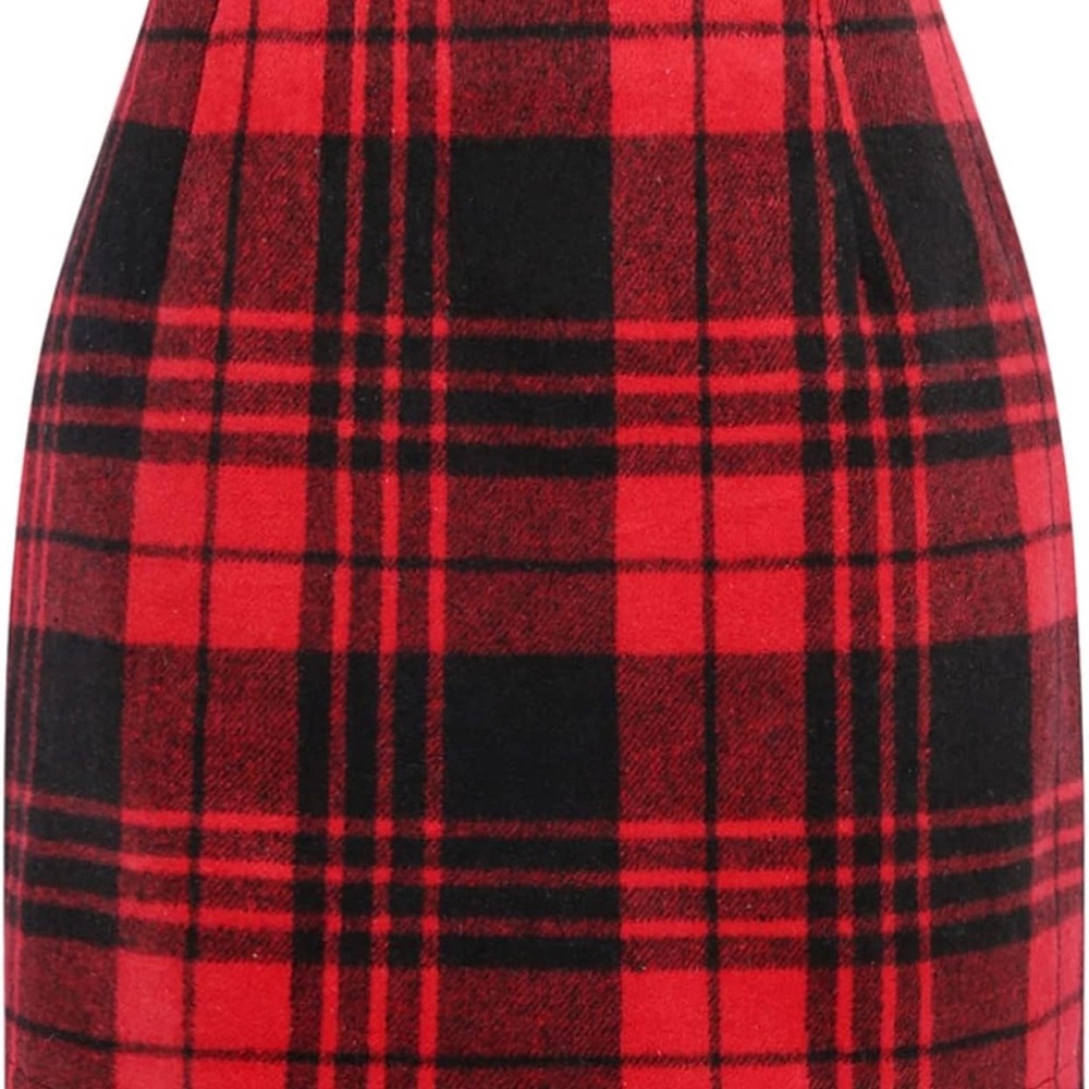 Plaid Red and Black Women's Skirt